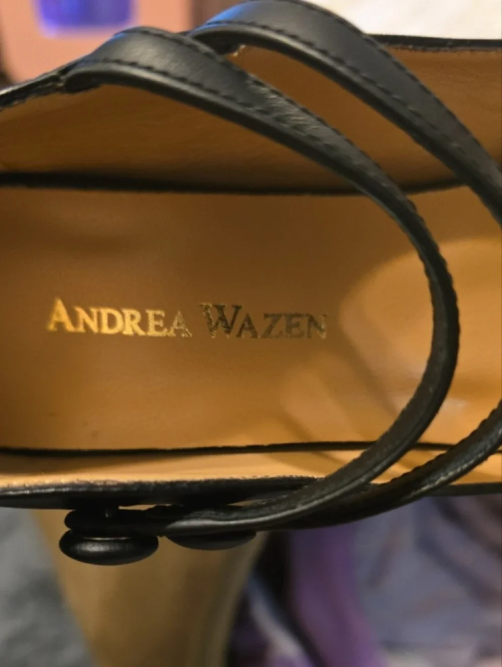 Andrea Wazen Double Jeu Platform Shoes. Size 38, Black, NWB.